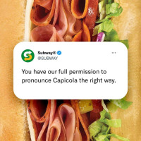 Subway menu