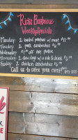 Rick's Barbecue. menu