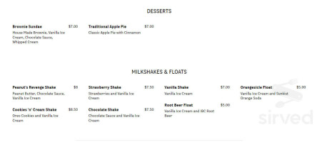 The Diner menu