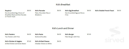 The Diner menu