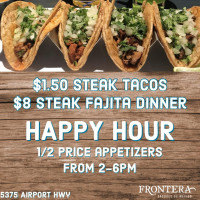 Frontera Sabores De Mexico menu