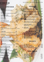 Sushi menu