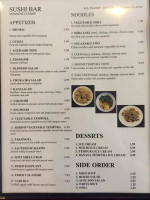 Sushi menu