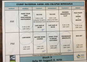 Camp Mather General Store menu