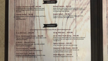 Old West Steakhouse Mckenzie menu