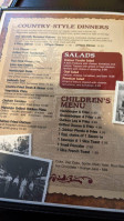 Van's Country Table menu