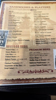 Van's Country Table menu