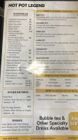 Hot Pot Legend menu