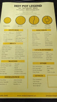 Hot Pot Legend menu