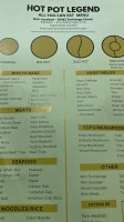 Hot Pot Legend menu