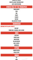 Ebby's North menu