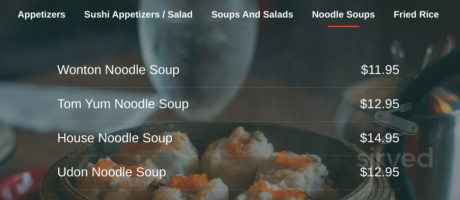 Ebby's North menu