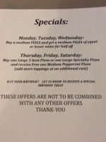 Mancino's menu