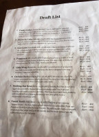 King Canary Brewing menu