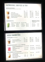 Starbucks menu