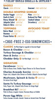Noah's Ny Bagels menu