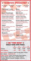 Pacino's Pizzeria menu