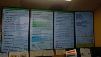 Taqueria El Coral menu