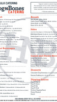 Hog N Bones menu