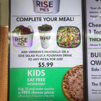 Rise Pies menu