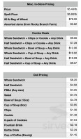 Prairie Grain Bread Company menu