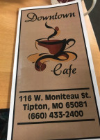 Downtown Cafe menu