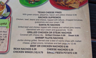 Fiesta Mexicana menu