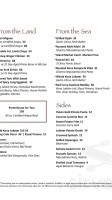 Bali Steak Seafood menu