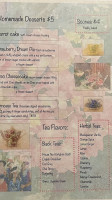 The Painted Lady Bed Breakfast Tea Room menu