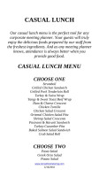 Anna Cline Catering menu