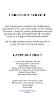 Anna Cline Catering menu