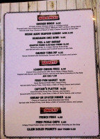 Doc's Oyster menu