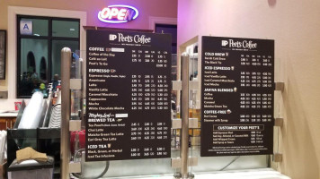 Peet's Coffee menu