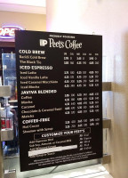 Peet's Coffee menu