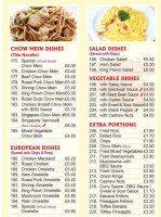 Burger City menu