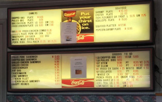 Ralph's Barbecue menu