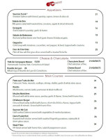 O Cabanon menu