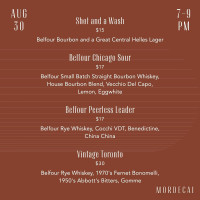 Mordecai menu