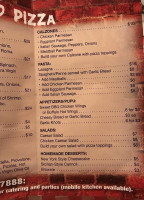 James Angelo's Underground Pizza menu