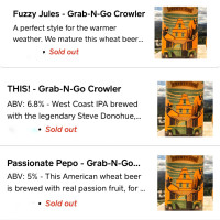 Brewery Twenty Five Taproom menu