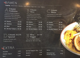 Umami Ramen menu