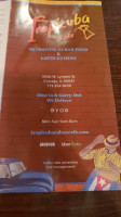 Tropicuba menu