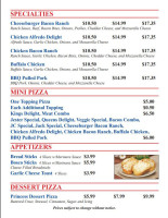 Empire Pizza menu