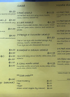 Adalia's menu