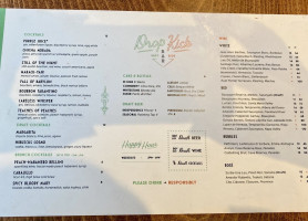 Drop Kick Cocktail Kitchen menu