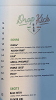 Drop Kick Cocktail Kitchen menu