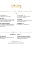 The Lobby Cocktail Lounge Kitchen menu