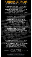 Rusty Taco menu