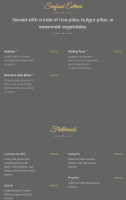 Maya Bistro menu