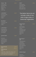 Maya Bistro menu